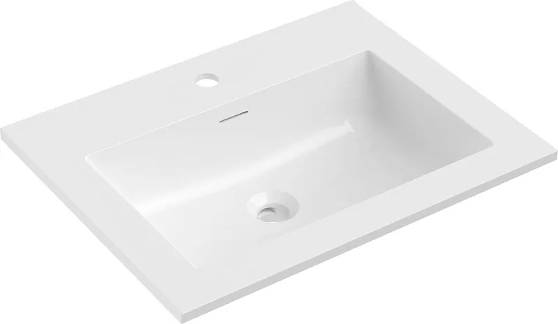 Mexen Otis lavabo incassato nel piano 61 x 46,5 cm, bianco lucido - 25186000