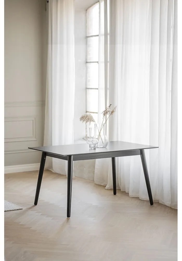 Tavolo da pranzo nero , 140 x 90 cm Lotta - Rowico