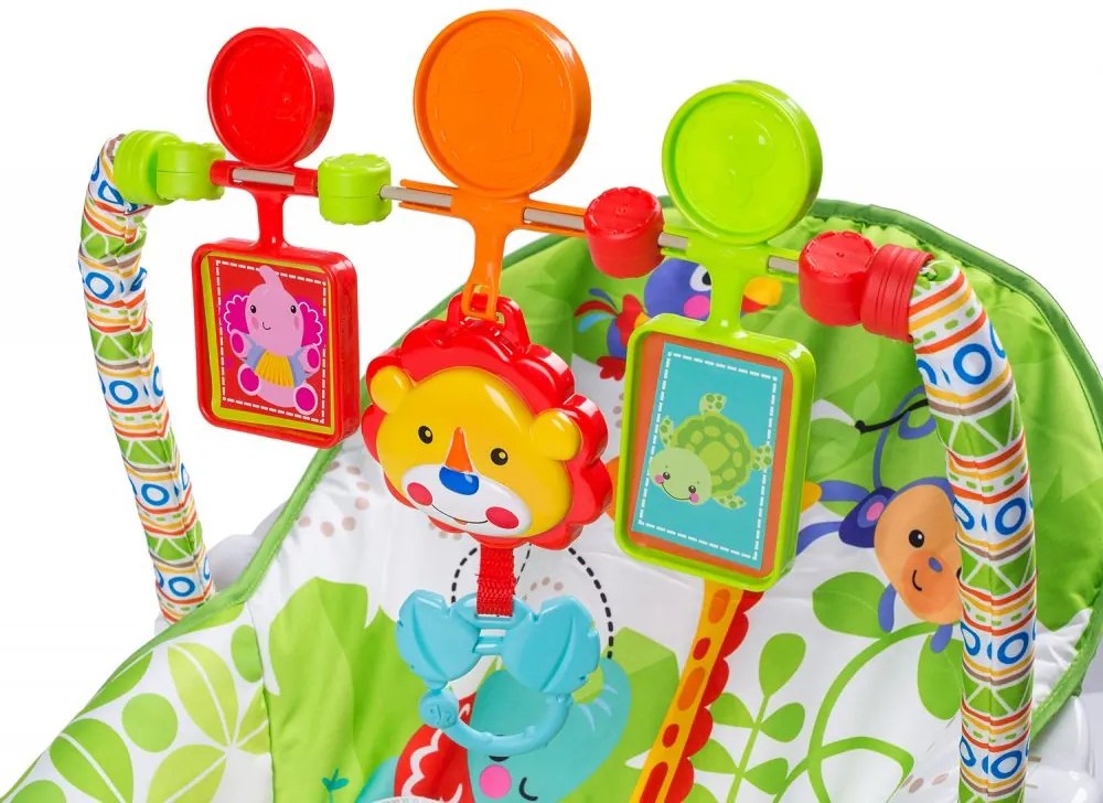 Sedia a dondolo per bambini ECOTOYS in verde 3in1