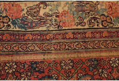 Antik Medaglione Floreale Rosso Blu Scuro 160x220 Cm