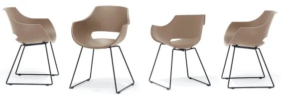 Set di 4 sedie ROCKY taupe