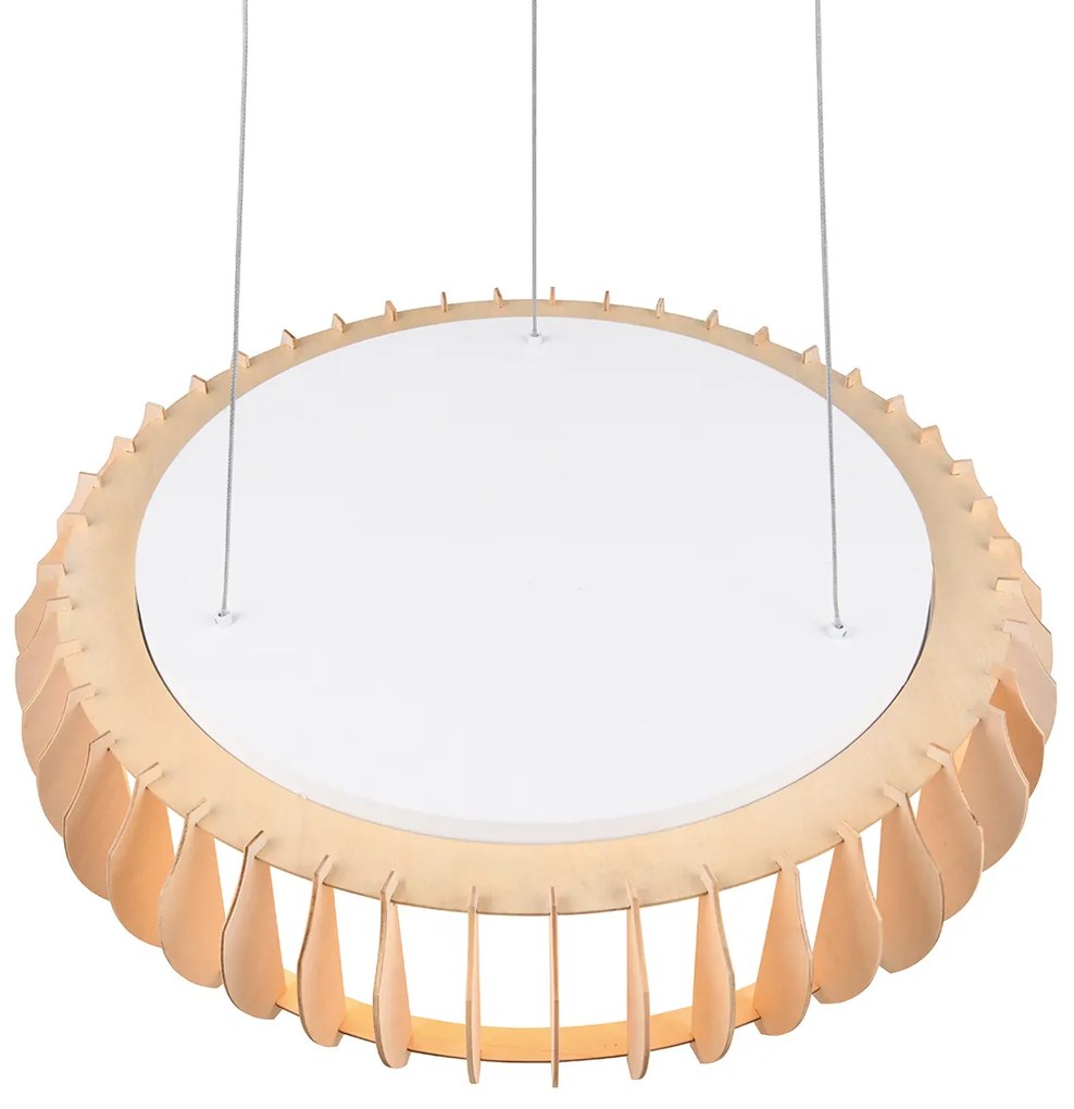 Lampada a sospensione scandinava beige con LED inclusi - Monte