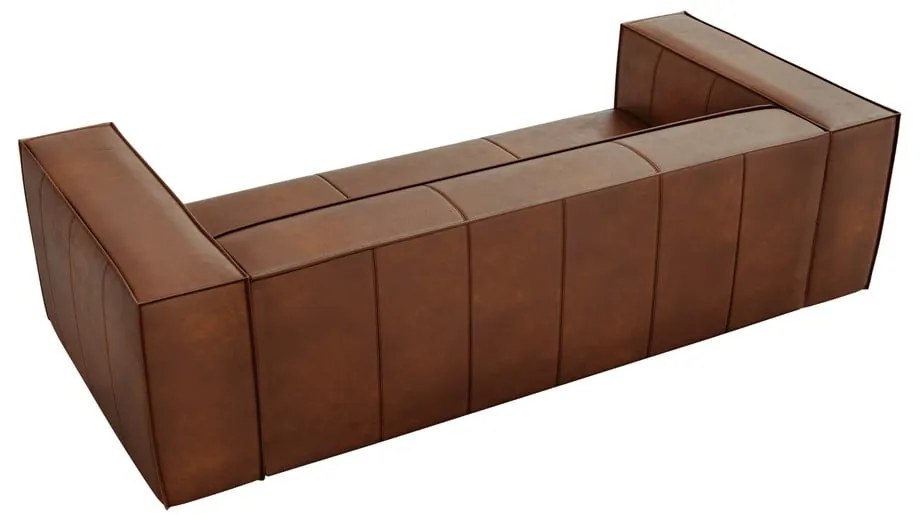 Divano in pelle marrone cognac 227 cm Madame - Windsor &amp; Co Sofas