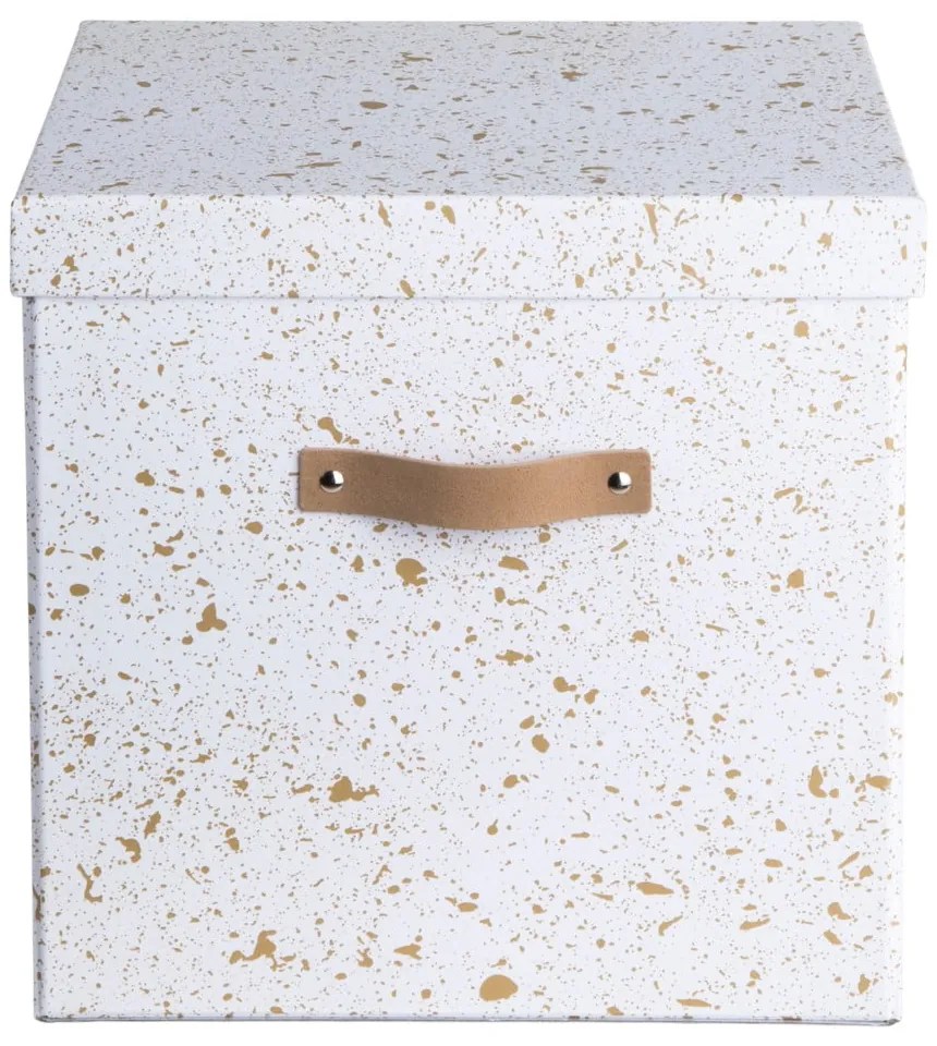 Scatola portaoggetti in oro e bianco Logan - Bigso Box of Sweden