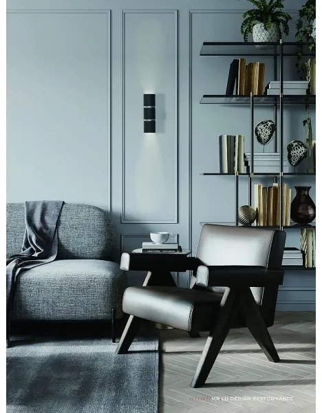 Applique BAMBOO 2xGU10/10W/230V nero