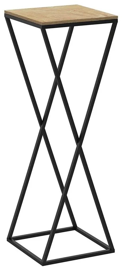 Portafiori 70x24 cm nero