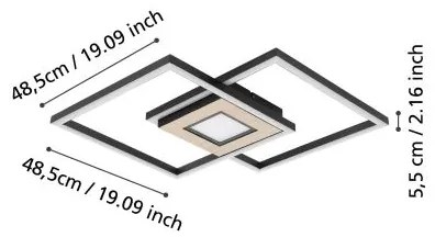 Eglo 99659 - Plafoniera dimmerabile a LED MARINELLO LED/38,2W/230V + telecomando