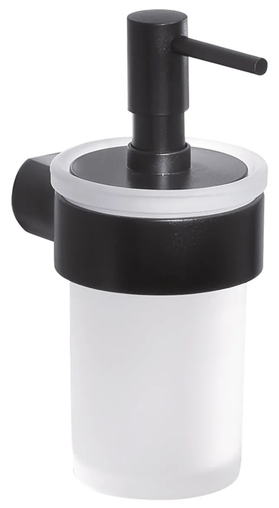 Portadispenser a Parete Gedy "Pirenei" Nero Opaco