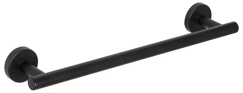 Portasciugamani a parete in acciaio inox nero opaco Bosio - Wenko