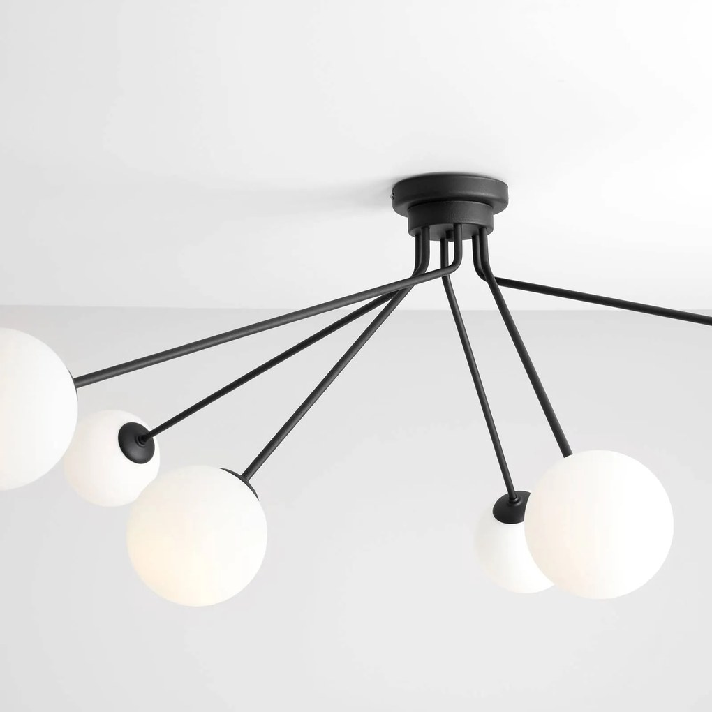 ALDEX Plafoniera 1082PL_K1, a 6 luci, nero