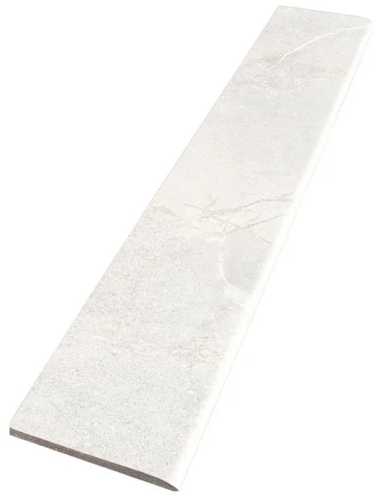 Piastrella battiscopa BATT. BULRLINGTON BIANCO 7,5x60 in gres porcellanato bianco lucido L 60 x H 7.5 cm x Sp 8 mm confezione da 12 ml