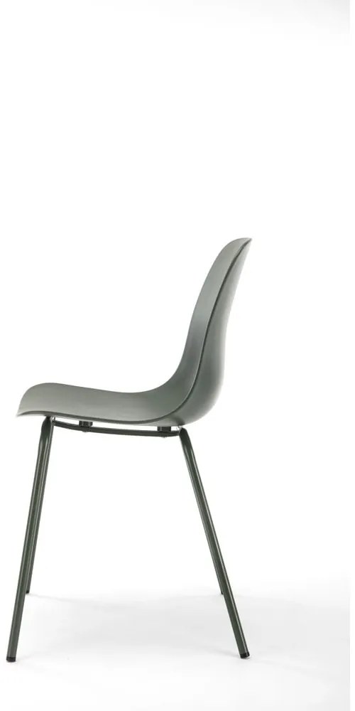 Sedia da pranzo in plastica verde Whitby - Unique Furniture