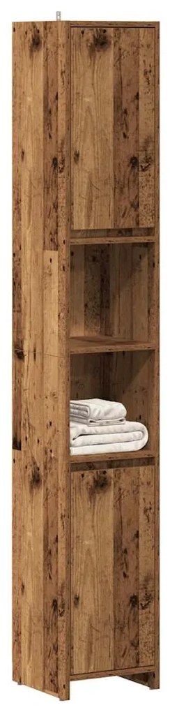 Mobile Da Bagno Legno Antico 30x30x183,5 Cm İn Truciolato /