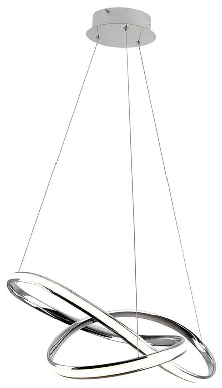 Lampadario LED moderno Infinito grigio, luce naturale 2625 lumen, NOVECENTO