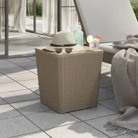 Tavolo da Giardino con Coperchio Polipropilene Marrone Chiarocod mxl 81945