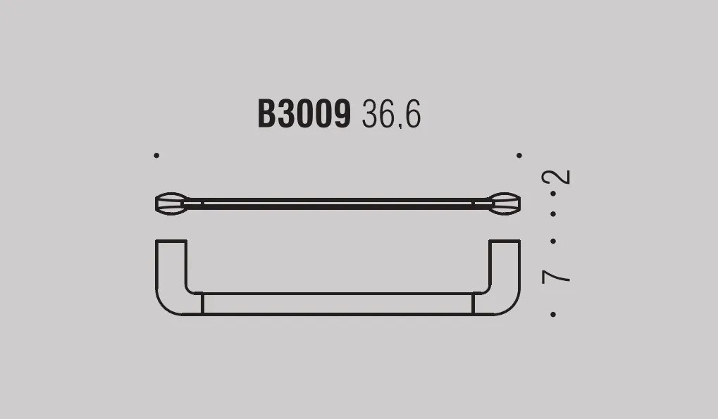 Colombo Trenta B30090CR portasciugamani 36 cm a parete cromo