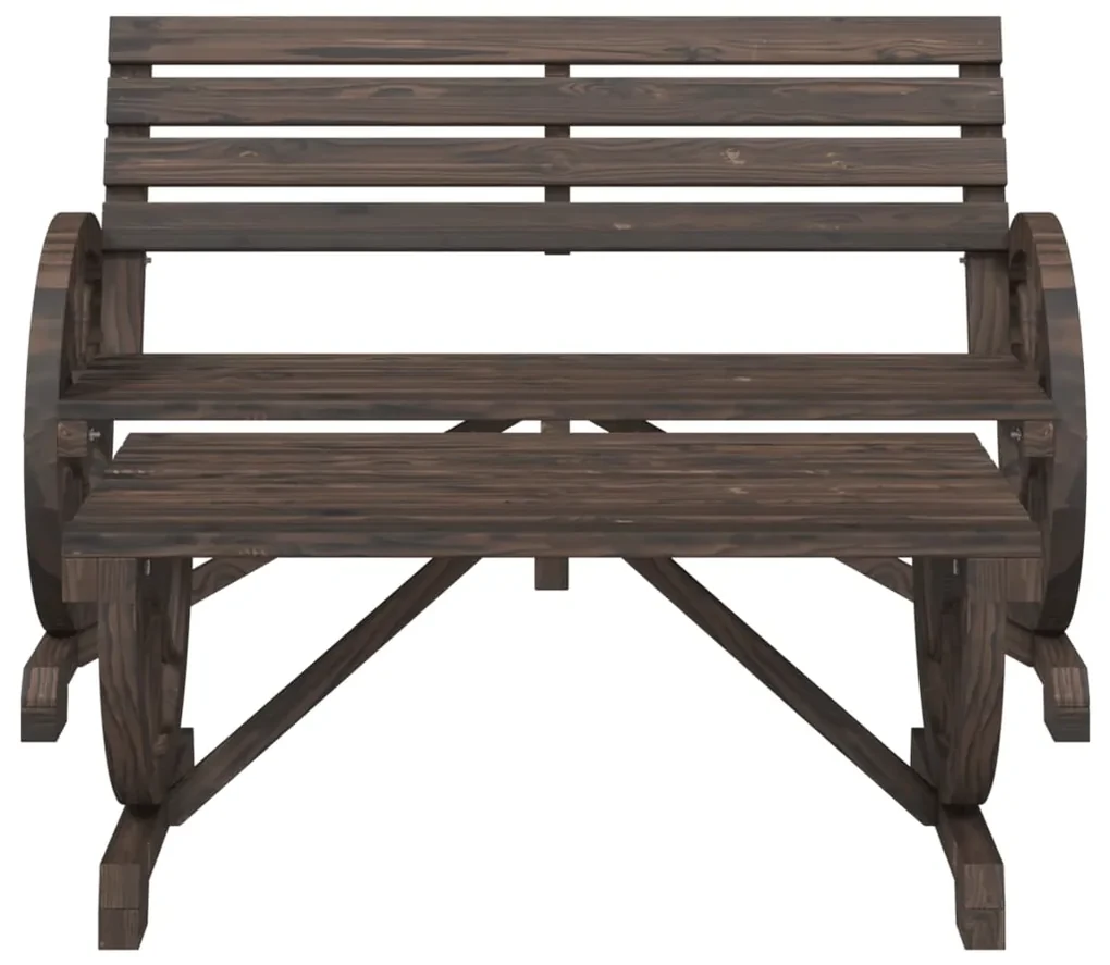 Set salotto da giardino 2 pz in legno massello di abete