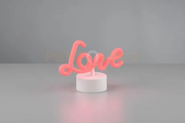 Amor lampada da tavolo led scritta love h. 14cm led 1w