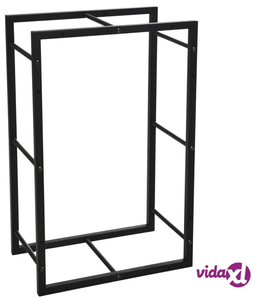ProGarden Supporto Porta Legna Rettangolare 45x28x70 cm Nero