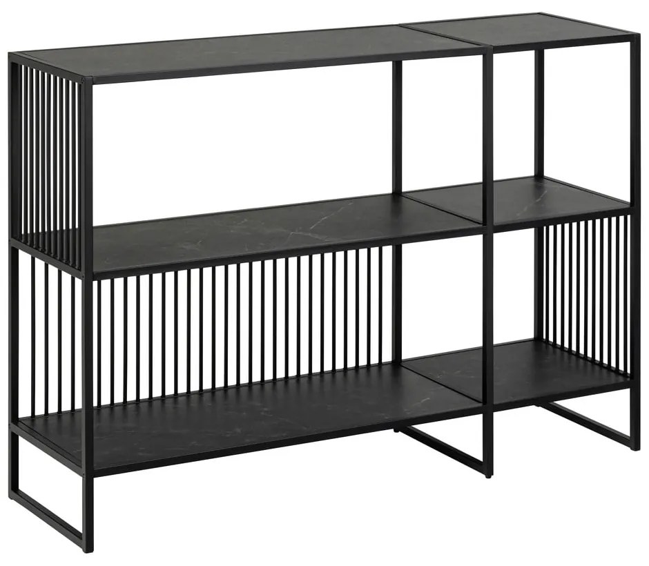 Libreria nera in pietra 120x83 cm Strington - Actona