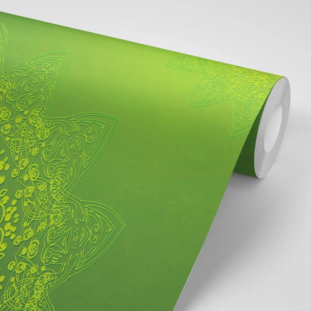 Carta da parati – Elementi moderni di Mandala in verde