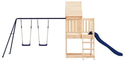 Set da Gioco da Esterno in Legno Massello di Pino