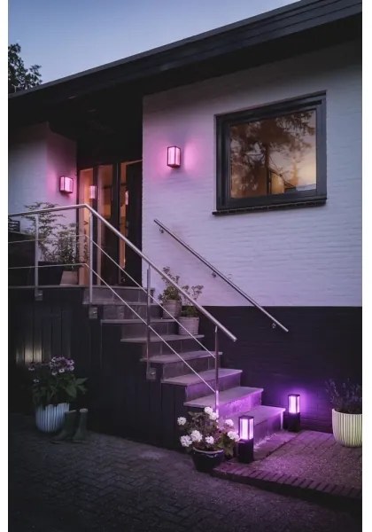 Philips 17430/30/P7 - Lampada esterna LED RGBW Hue IMPRESS 2x8W IP44