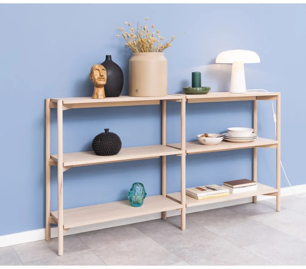 Libreria di colore naturale con effetto rovere 169x88x30 cm Braidwood – Actona