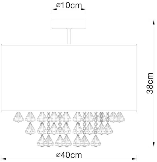 GLOBO 15188D3 - Plafoniera AMY I 1xE27/60W/230V