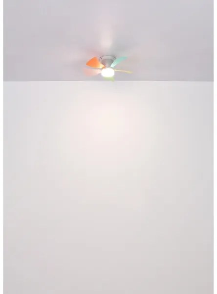 Globo 03609B - Ventilatore da soffitto LED dimmerabile HINES 10W/230V 3000-6500K + telecomando