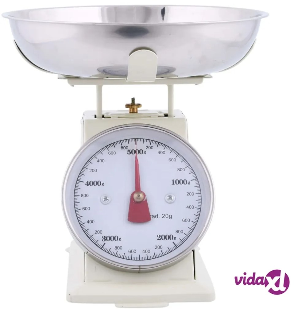 Esschert Design Bilancia Stile Vintage Bianco Crema