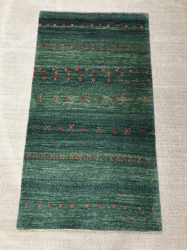 Gashguli Tappeto 150x80 Verde (Iran) Annodato A Mano