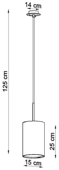 Sollux SL.0742 - Lampadario su filo OTTO 1xE27/60W/230V d. 15 cm nero