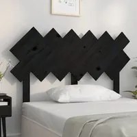 Testiera per Letto Nera122,5x3x80,5cm in Legno Massello di Pino cod mxl 46159