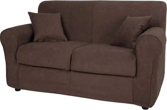 Divano 2 posti in tessuto sfoderabile VERONA 150 cm tinta unita MARRONE