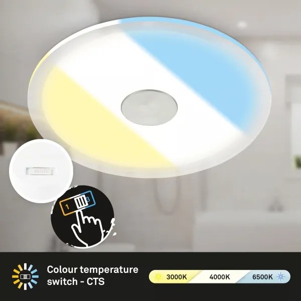 Briloner 7481019 - Plafoniera LED da soffitto per bagno LED/12W/230V 3000/4000/6500K IP44 bianca