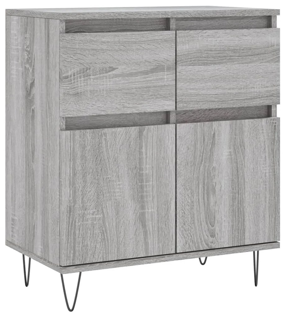 Credenza grigio sonoma 60x35x70 cm in legno multistrato