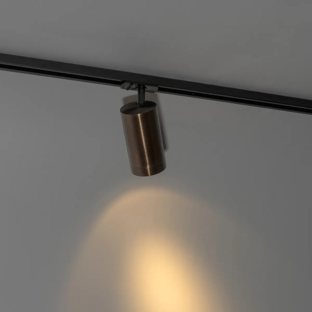 Faretto moderno bronzo scuro per sistema a binario monofase 70 mm - Iconic Jeana Luxe