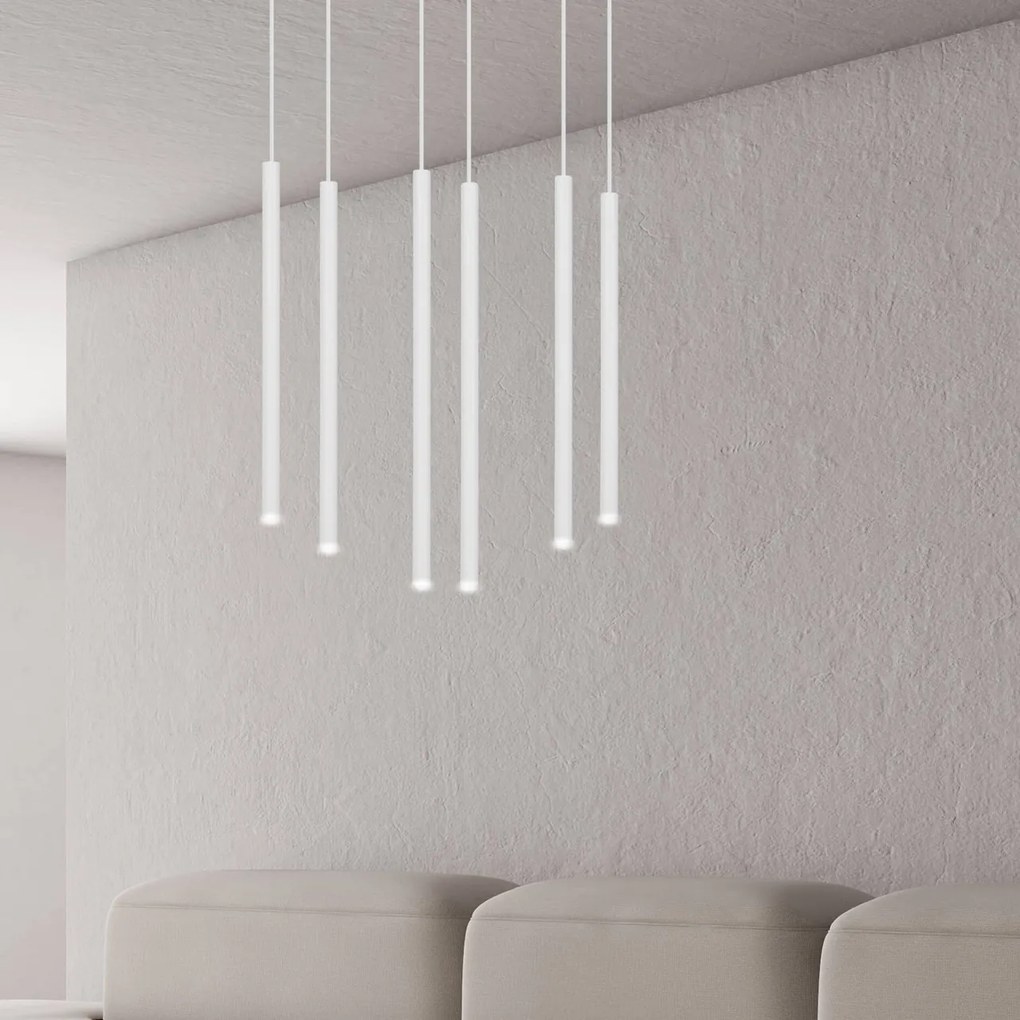 Lampadario a sospensione SELTER 6 WHITE