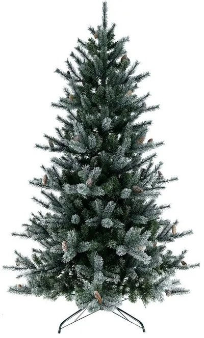 Albero di Natale artificiale innevato Birkdale verde H 120 cm x Ø 80 cm