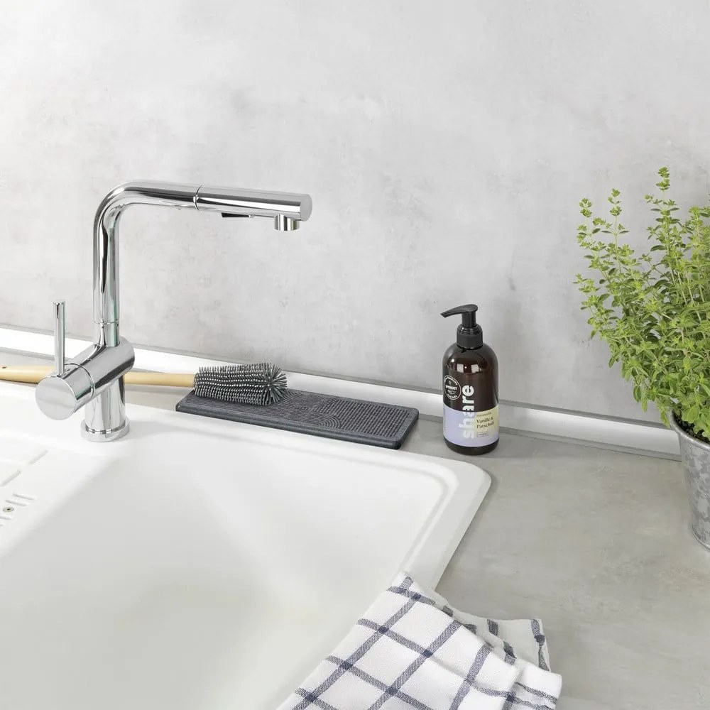 Tappetino scolapiatti grigio in diatomite 30x8 cm Damon – Wenko