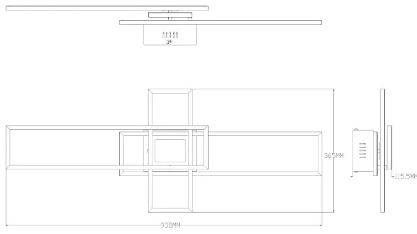 Zuma Line MS243-BK - Luce LED dimmerabile LUMENZ LED/55W/230V 3000-6000K nero + +TC