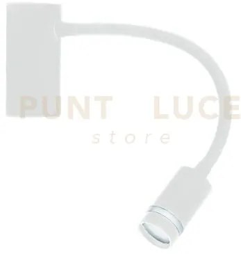 Applique a parete flessibile led kepler bianca 3w 220lm 3000k 32x6x9cm