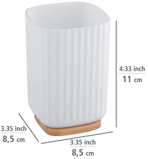 WENKO 25293100 - Bicchiere ROTELLO 8,5x11 cm bianco/marrone