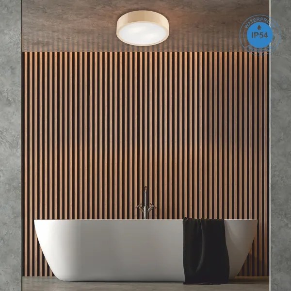 Plafoniera bagno NATURAL 3xE27/15W/230V IP54 pino Ø 37 cm