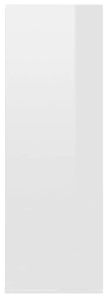 Scarpiera Bianco Lucido 54x34x100,5 cm in Legno Multistrato