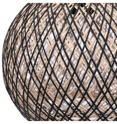 Lampadario su corda JUTE 1xE27/60W/230V nero