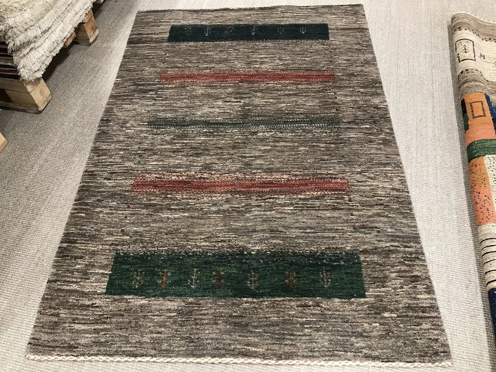 Loribaft Tappeto persiano 120x180 Verde (Iran) Annodato A Mano
