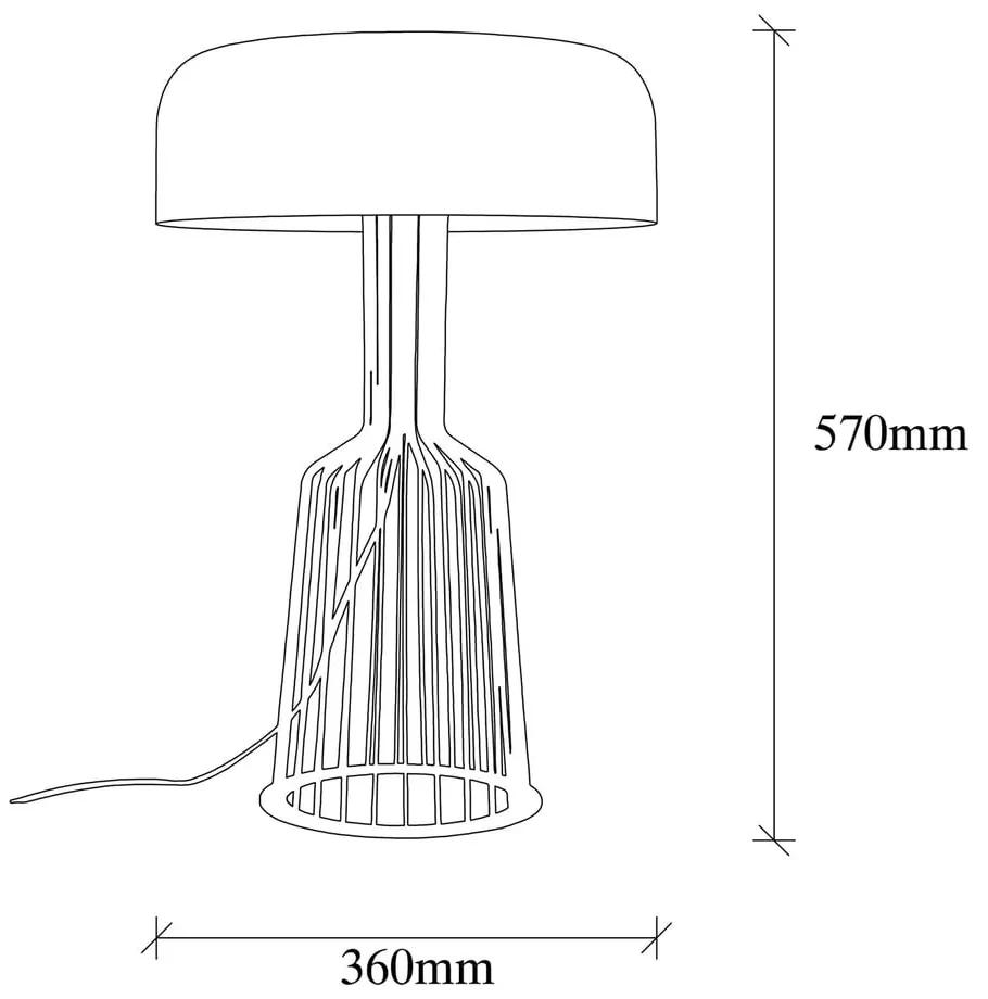 Lampada da tavolo nera con paralume in metallo (altezza 57 cm) Fellini - Opviq lights