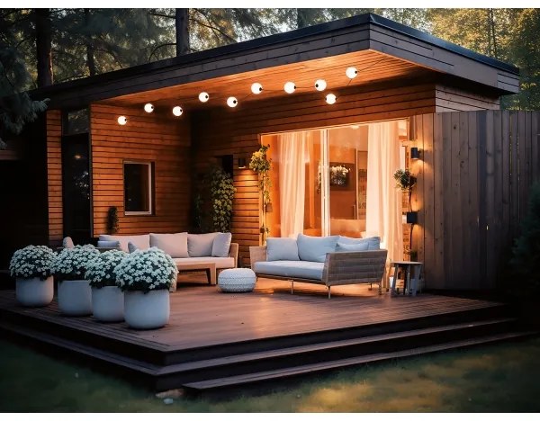 Kanlux 38031-Catena decorativa da esterno LED GHIRLANDA STONO 10xLED/10W/230V 6m IP67